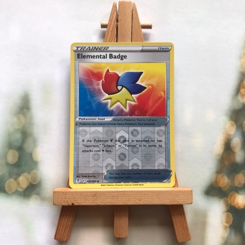 Thẻ hình Pokemon Elemental Badge 147/203 - Lá bài lẻ Evolving Skies Uncommon Reverse Holo tiếng Anh chính hãng