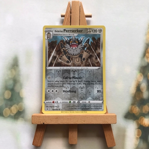 Thẻ hình Pokemon Galarian Perrserker 181/264 - Lá bài lẻ Fusion Strike Uncommon Reverse Holo tiếng Anh chính hãng