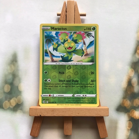 Thẻ hình Pokemon Maractus 012/264 - Lá bài lẻ Fusion Strike Rare Reverse Holo tiếng Anh chính hãng
