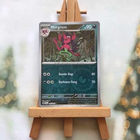 Thẻ hình Pokemon Morgrem 095/142 - Lá bài lẻ Stellar Crown Common Reverse Holo tiếng Anh chính hãng