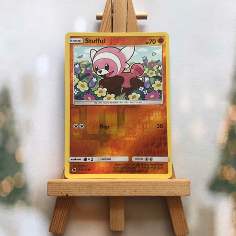 Thẻ hình Pokemon Stufful 55/111 - Lá bài lẻ Crimson Invasion Common Reverse Holo tiếng Anh chính hãng