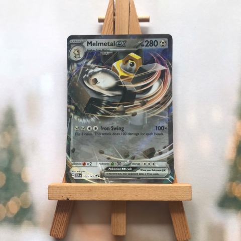 Thẻ hình Pokemon Melmetal ex 105/142 - Lá bài lẻ Stellar Crown Ultra Rare tiếng Anh chính hãng