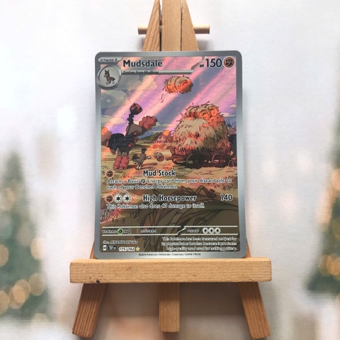 Thẻ hình Pokemon Mudsdale 175/162 - Lá bài lẻ Temporal Forces Illustration Rare tiếng Anh chính hãng