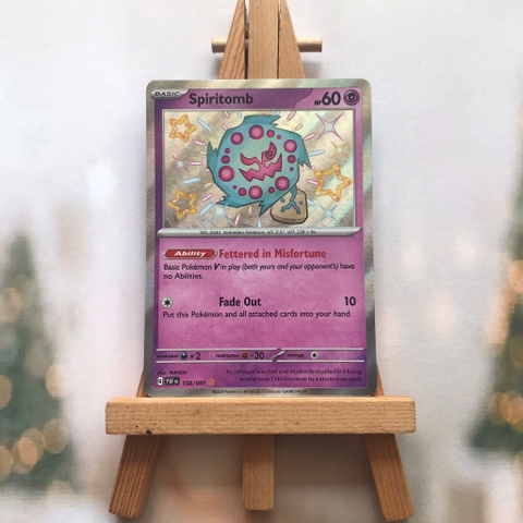 Thẻ hình Pokemon Spiritomb 158/091 - Lá bài lẻ Paldean Fates Shiny Rare tiếng Anh chính hãng