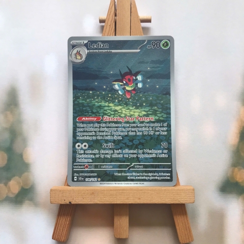 Thẻ hình Pokemon Ledian 144/142 - Lá bài lẻ Stellar Crown Illustration Rare tiếng Anh chính hãng