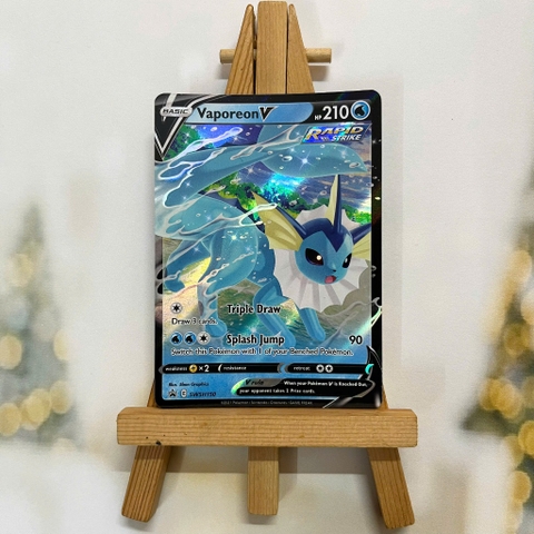 Thẻ hình Pokemon Vaporeon V SWSH150 - Lá bài Sword & Shield Promo tiếng Anh chính hãng