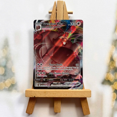 Thẻ hình Pokemon Greedent VMAX 218/264 - Lá bài lẻ Fusion Strike Ultra Rare tiếng Anh chính hãng