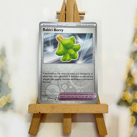 Thẻ hình Pokemon Babiri Berry 163/191 - Lá bài lẻ Surging Sparks Uncommon Reverse Holo tiếng Anh chính hãng