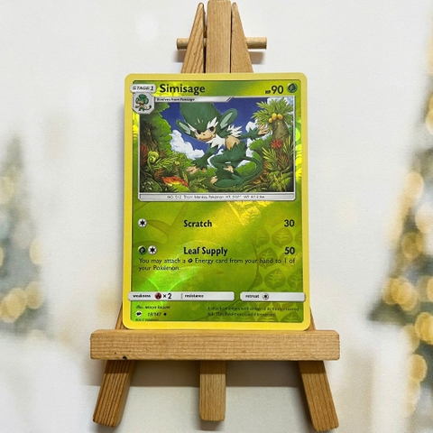 Thẻ hình Pokemon Simisage 13/147 - Lá bài lẻ Sun & Moon Burning Shadows Uncommon Reverse Holo tiếng Anh chính hãng
