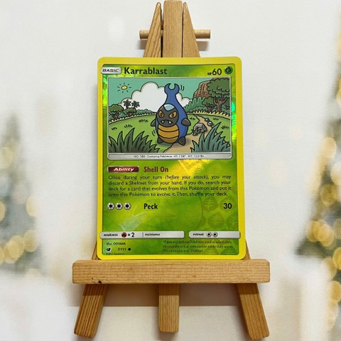 Thẻ hình Pokemon Karrablast 7/111 - Lá bài lẻ Sun & Moon Crimson Invasion Common Reverse Holo tiếng Anh chính hãng