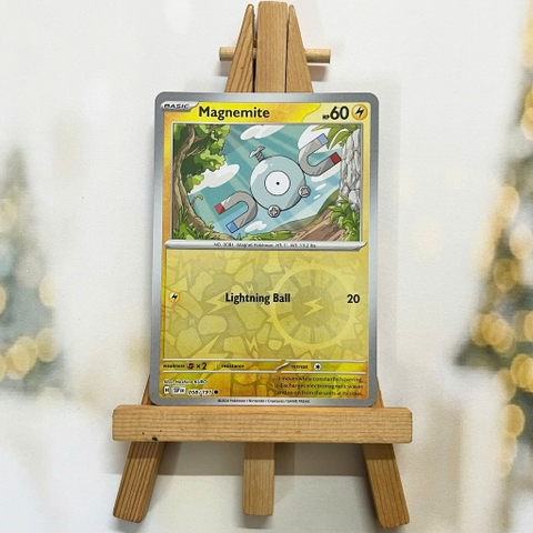 Thẻ hình Pokemon Magnemite 058/191 - Lá bài lẻ Surging Sparks Common Reverse Holo tiếng Anh chính hãng