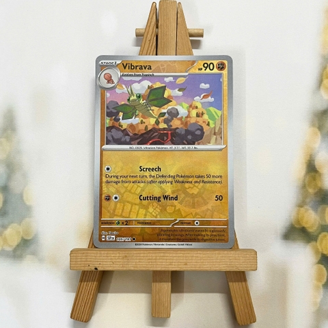 Thẻ hình Pokemon Vibrava 105/191 - Lá bài lẻ Surging Sparks Common Reverse Holo tiếng Anh chính hãng
