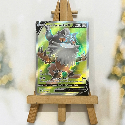 Thẻ hình Pokemon Galarian Perrserker V 183/196 - Lá bài lẻ Lost Origin Full Art Ultra Rare tiếng Anh chính hãng