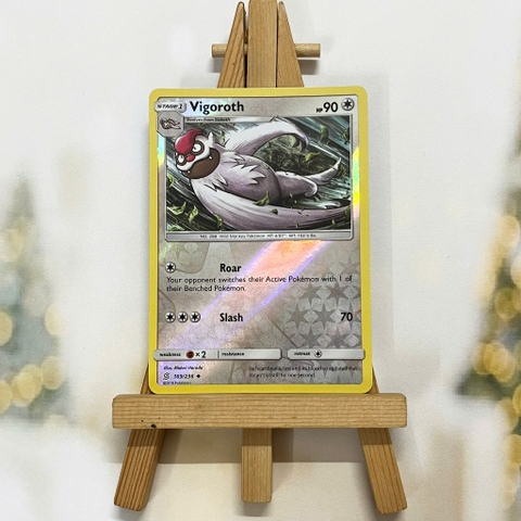 Thẻ hình Pokemon Vigoroth 169/236 - Lá bài lẻ Sun & Moon: Unified Minds Uncommon Reverse Holo tiếng Anh chính hãng