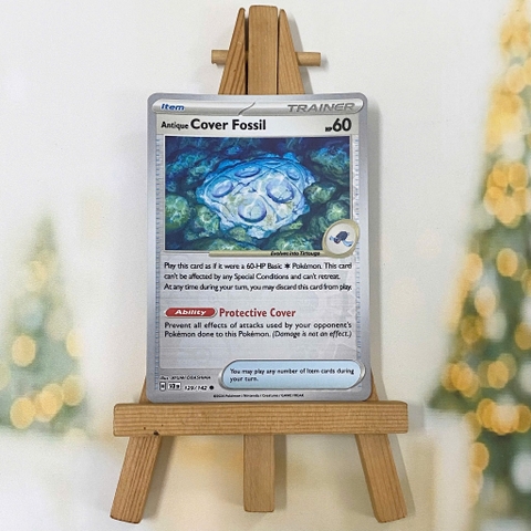Thẻ hình Pokemon Antique Cover Fossil 129/142 - Lá bài lẻ Stellar Crown Common Reverse Holo tiếng Anh chính hãng