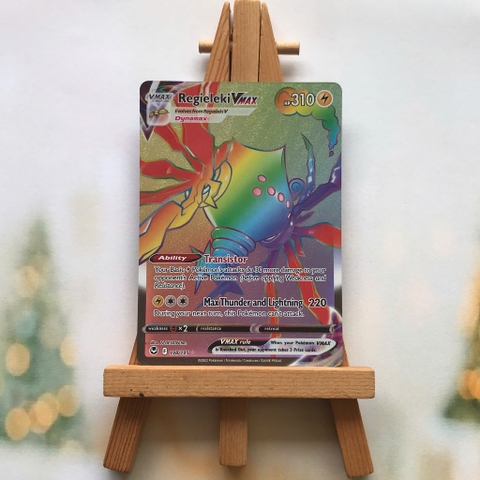Thẻ hình Pokemon Regieleki VMAX 198/195 - Lá bài lẻ Silver Tempest Secret Rare tiếng Anh chính hãng