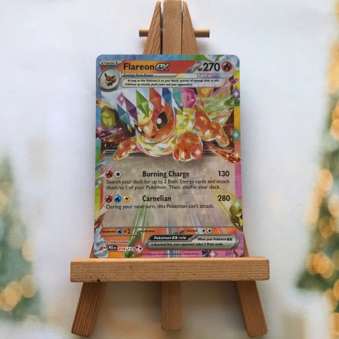 Thẻ hình Pokemon Flareon ex 014/131 - Lá bài lẻ Prismatic Evolutions Ultra Rare tiếng Anh chính hãng