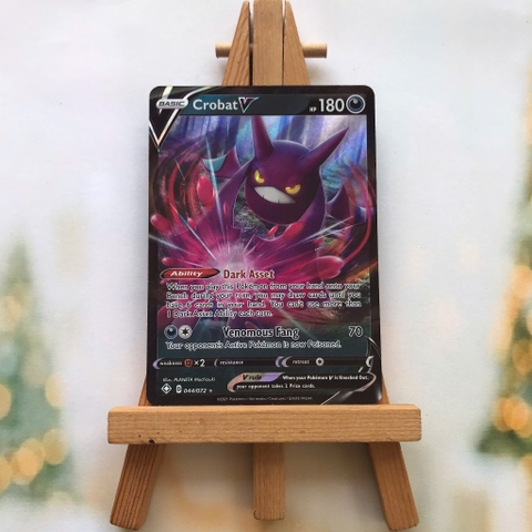 Thẻ hình Pokemon Crobat V 044/072 - Lá bài lẻ Shining Fates Ultra Rare tiếng Anh chính hãng