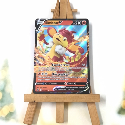 Thẻ hình Pokemon Simisear V 022/159 - Lá bài lẻ Crown Zenith Ultra Rare tiếng Anh chính hãng