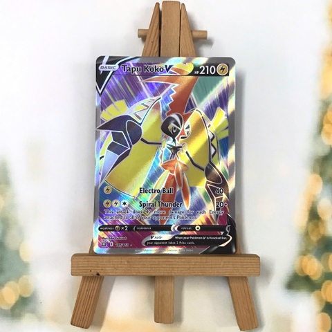 Thẻ hình Pokemon Tapu Koko V 147/163 - Lá bài lẻ Battle Style Full Art tiếng Anh chính hãng