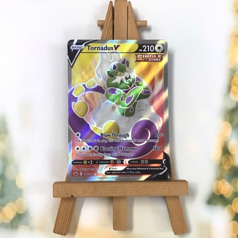 Thẻ hình Pokemon Tornadus V 184/198 - Lá bài lẻ Chilling Reign Full Art tiếng Anh chính hãng