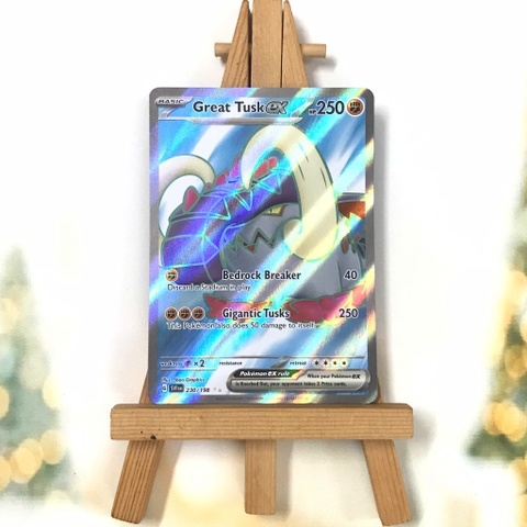 Thẻ hình Pokemon Great Tusk ex 230/198 - Lá bài lẻ Scarlet & Violet Base Set Full Art Ultra Rare tiếng Anh chính hãng