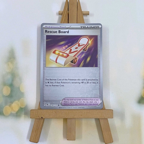 Thẻ hình Pokemon Rescue Board 126/131 - Lá bài lẻ Prismatic Evolutions Uncommon Reverse Holo tiếng Anh chính hãng