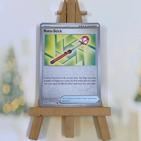 Thẻ hình Pokemon Roto Stick 127/131 - Lá bài lẻ Prismatic Evolutions Common Reverse Holo tiếng Anh chính hãng