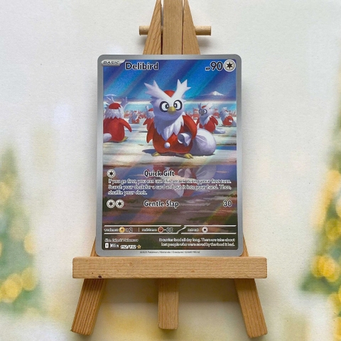 Thẻ hình Pokemon Delibird 152/132 - Lá bài lẻ Mega Evolution Illustration Rare tiếng Anh chính hãng