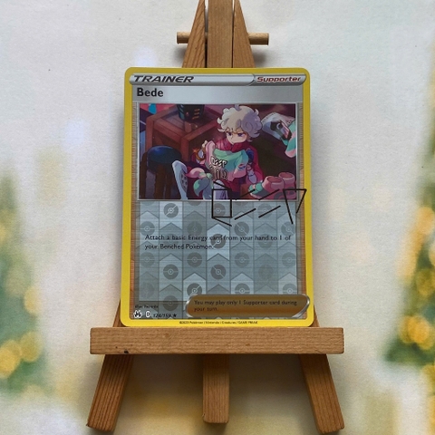Thẻ hình Pokemon Bede 124/159 - Lá bài lẻ Crown Zenith Signature Rare Reverse Holo tiếng Anh chính hãng