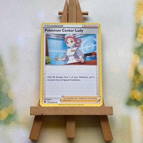 Thẻ hình Pokemon Pokemon Center Lady 060/073 - Lá bài lẻ Champion's Path Uncommon Reverse Holo tiếng Anh chính hãng