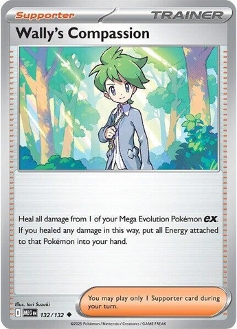 Thẻ hình Pokemon Wally's Compassion 132/132 - Lá bài lẻ Mega Evolution Base Set Uncommon tiếng Anh chính hãng