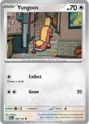Thẻ hình Pokemon Yungoos 109/132 - Lá bài lẻ Mega Evolution Base Set Common Reverse Holo tiếng Anh chính hãng