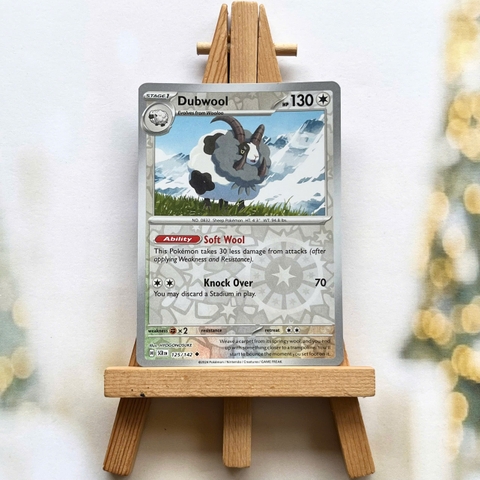 Thẻ hình Pokemon Dubwool 125/142 - Lá bài lẻ Stellar Crown Uncommon Reverse Holo tiếng Anh chính hãng