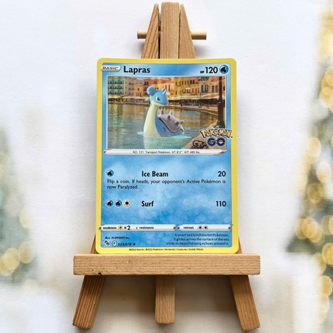 Thẻ hình Lapras 023/078 - Lá bài lẻ Pokemon GO Rare tiếng Anh chính hãng