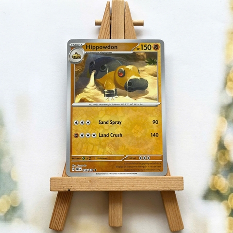 Thẻ hình Pokemon Hippowdon 053/131 - Lá bài lẻ Prismatic Evolutions Common Reverse Holo tiếng Anh chính hãng