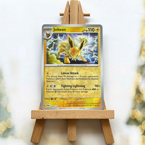 Thẻ hình Pokemon Jolteon 029/131 - Lá bài lẻ Prismatic Evolutions Rare Reverse Holo tiếng Anh chính hãng