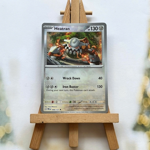 Thẻ hình Pokemon Heatran 068/131 - Lá bài lẻ Prismatic Evolutions Uncommon Reverse Holo tiếng Anh chính hãng