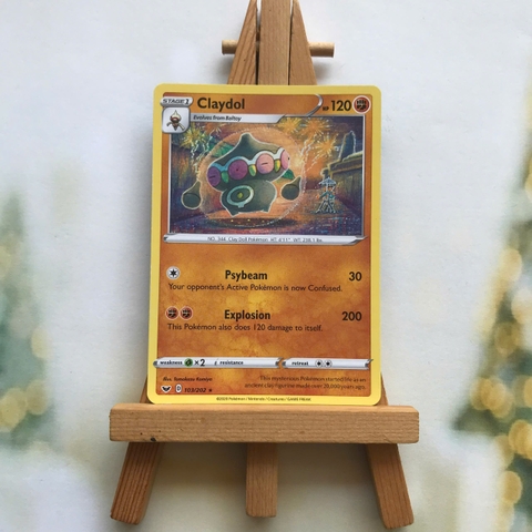 Thẻ hình Pokemon Claydol 103/202 - Lá bài lẻ Sword & Shield Base Set Rare tiếng Anh chính hãng