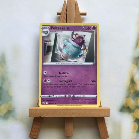 Thẻ hình Pokemon Polteageist 090/202 - Lá bài lẻ Sword & Shield Base Set Rare tiếng Anh chính hãng
