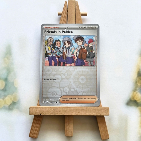 Thẻ hình Pokemon Friends in Paldea 109/131 - Lá bài lẻ Prismatic Evolutions Common Reverse Holo tiếng Anh chính hãng
