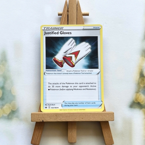 Thẻ hình Pokemon Justified Gloves 143/198 - Lá bài lẻ Chilling Reign Uncommon Reverse Holo tiếng Anh chính hãng