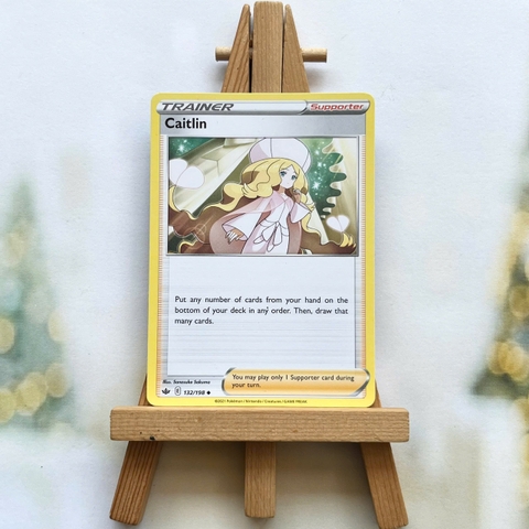 Thẻ hình Pokemon Caitlin 132/198 - Lá bài lẻ Chilling Reign Uncommon Reverse Holo tiếng Anh chính hãng