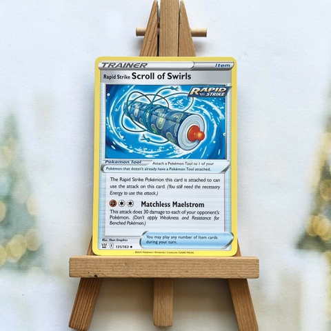 Thẻ hình Pokemon Rapid Strike Scroll of Swirls 131/163 - Lá bài lẻ Battle Styles Uncommon Reverse Holo tiếng Anh chính hãng
