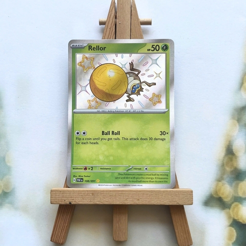 Thẻ hình Pokemon Rellor 108/091 - Lá bài Scarlet & Violet: Paldean Fates Shiny Rare tiếng Anh chính hãng