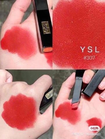 SON YSL THE SLIM VELVET RADICAL MÀU 307 - Son Môi Đỏ San Hô
