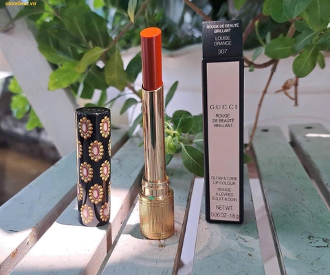 Son Dưỡng Gucci 307 Louise Orange Cam Cháy