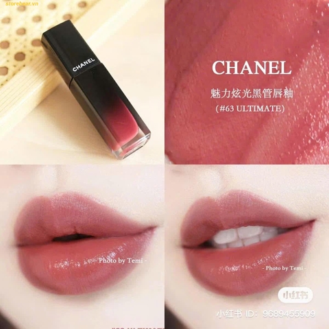 Son Kem Chanel Rouge Allure Laque Ultrawear Shine Liquid 63 Hồng Khô