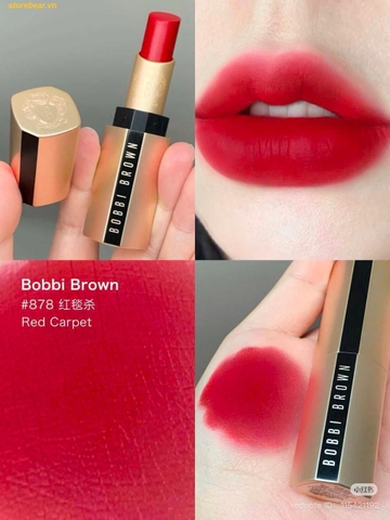 Son Bobbi Brown Luxe Matte Lipstick 878 - Red Carpet Đỏ thuần  - Fullbox