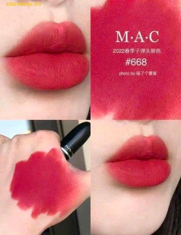 Son Mac 668 Forever Curious đỏ hồng đậm